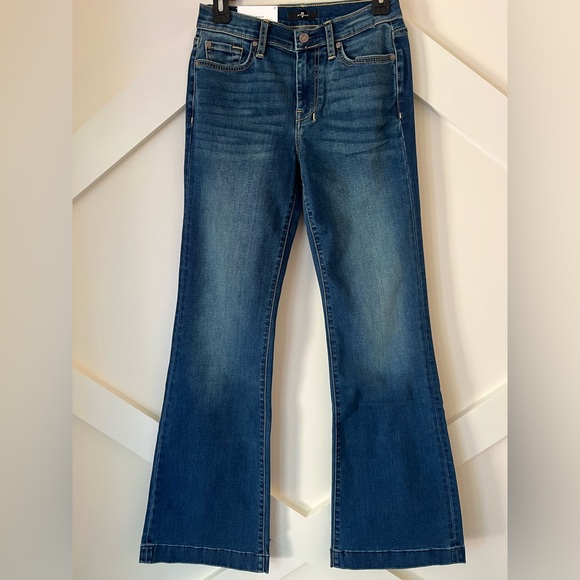 7 For All Mankind Dojo Original Jeans Women Flare Leg Trousers Size 27 NWT 7FAMK - Picture 4 of 9